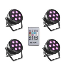 Cameo ROOT PAR 4 SET 1 – Set 4 focos PAR RGBW DMX