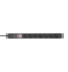 Adam Hall 87471 X7 – Regleta rack 19" 7 tomas Schuko