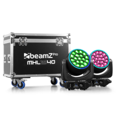 Beamz Pro MHL1940 Pack 2 Cabezas Móviles LED Wash
