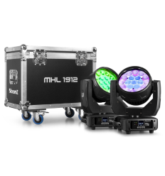 BEAMZ MHL1912 Kit 2 Moving Head Wash Zoom + Flightcase 2