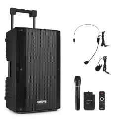 Vonyx VSA700-BP Sistema Portátil 15" Batería + UHF