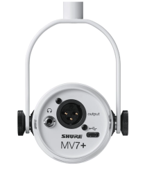 Shure MV7+ White | Micrófono USB-C y XLR 2