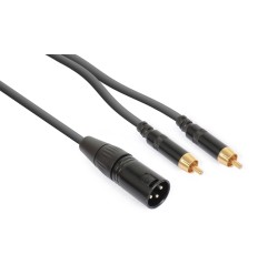 Cable XLR macho a 2x RCA macho 3m | PD Connex CX58-3 2