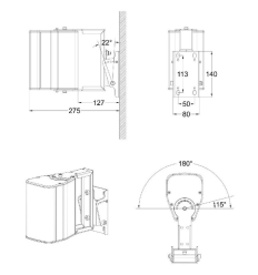 Soporte Pared Audiophony iLineSUP23 Negro | iLINE23 2