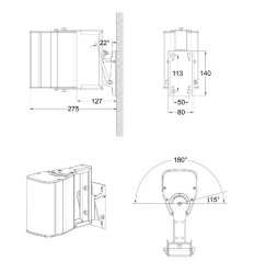 Soporte Pared Blanco para iLINE23 | AUDIOPHONY 2