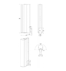 Soporte pared blanco para iLINE83 | AUDIOPHONY 2