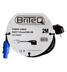 BRITEQ Cable CEE7/7 a PowerCON 2 m | 3×1,5 mm² 2