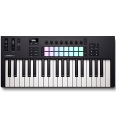 Controlador MIDI Novation Launchkey 37 MK4 con 37 teclas estilo sintetizador.