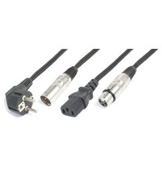 Beamz Pro CX10-15 Cable Combi Shuko-XLR/IEC-XLR 15m 2