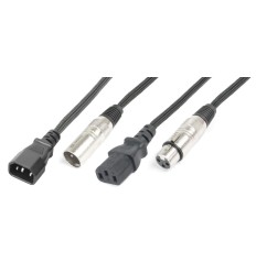 Beamz Pro CX09-15 Cable Combi IEC+DMX 15m 2