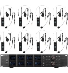 Power Dynamics PD528B · Set 8 Micrófonos UHF Petaca