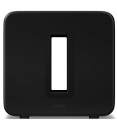 Subwoofer Sonos Sub 4 negro con graves profundos.