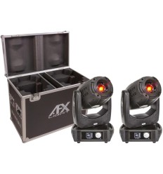 AFX HOTBEAM-3R-PACK | Cabezas Móviles 150W + Flight Case