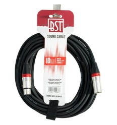 Cable XLR Balanceado 10 m BST SOUND-XLRF-XLRM-10 2