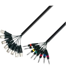 Adam Hall K3L8MV0500 – Multicore 8 canales XLR/Jack 5 m