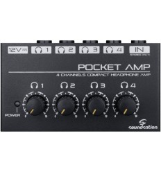 SOUNDSATION POCKET-AMP | Amplificador auriculares 4 canales