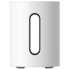 Detalle frontal del subwoofer Sonos Sub Mini blanco.
