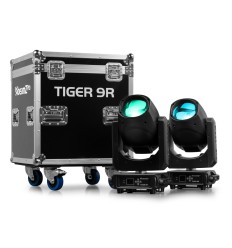 BeamZ Pro Tiger 9R 260W · Pack 2 Cabezas Beam + Flightcase