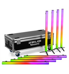BEAMZ ZEUS: 8 Tubos LED RGBW Batería + Flightcase 2