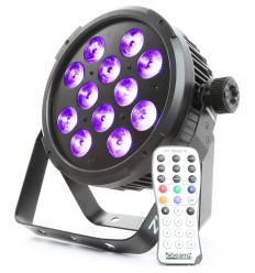 Beamz BT300 Foco Flat PAR LED 12x10W RGBAW-UV DMX