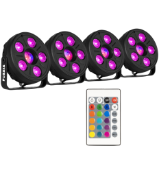 Beamz Fuzzix Comet M06 Party Set – 4 Focos PAR LED 2