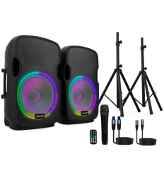 Audibax Party 212 LED Set | 2 Altavoces 12″ PA