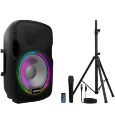 Audibax Party 15 | Altavoz Activo 15″ 250W LED RGB