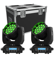 Audibax Iowa Pix 300 Pareja + Flight Case | DMX Wash