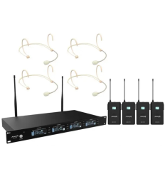 Audibax AWM 403 TD – Micrófono Diadema UHF 4 Canales 2
