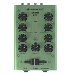 OMNITRONIC GNOME-202 Mini Mixer Green | 2 Canales