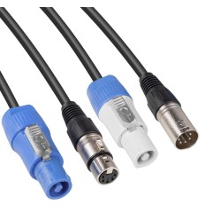 PD Connex CX11-2 Cable Alimentación + DMX 5p 2 m IP65 2