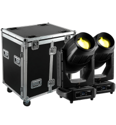 BeamZ Pro Nereid500 Pack 2 Cabezas Móviles IP65 + Flightcase