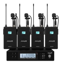 Audibax AWM 402 Micrófono Inalámbrico UHF 4 Canales 2