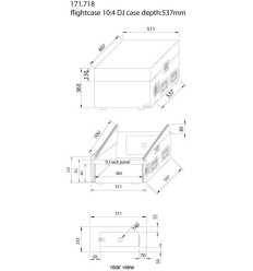 Power Dynamics PD-F4U10 Caja Rack 19" 4U+10U 2