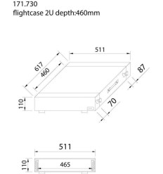 Power Dynamics PD-F2U Maleta Rack 19" 2U | 171.730 2