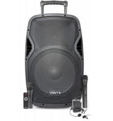 Vonyx AP1500PA Altavoz Portátil 15" 800W con Batería