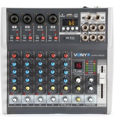 Vonyx VMM-K602 Mezclador Directo 6 Canales DSP