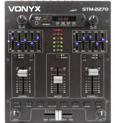 Vonyx STM2270 Mezclador 4 Canales USB/SD/BT y Efectos