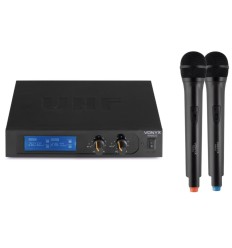 Vonyx WM522 – Sistema VHF 2 Micrófonos Inalámbricos