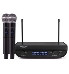 Vonyx WM82 - Sistema Micrófono Inalámbrico UHF 2 Canales