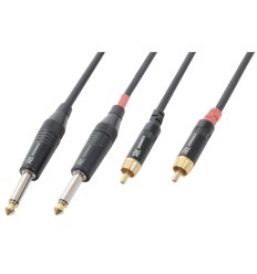 PD Connex CX74-6: Cable 2x Jack 6,3 mm a 2x RCA 6m