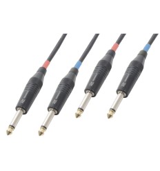 Cable 2×Jack 6.3 Mono a 2×Jack 6.3 Mono 5m | PD CONNEX
