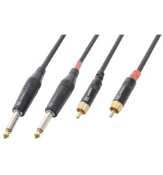 PD CONNEX 176.660 Cable 2x Jack 6.3 Mono a 2x RCA 1,5m