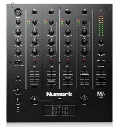NUMARK M6 USB mesa mezclas mezclador dj mixer 4 canales barato