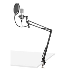 VONYX CMS300S – Set Micrófono Estudio USB Plata
