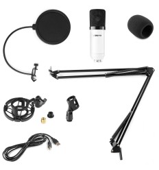 Vonyx CMS300W · Micrófono Estudio USB Blanco 2