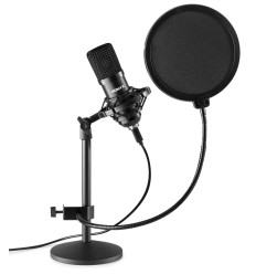 Vonyx CMTS300 – Micrófono USB de Estudio con Kit