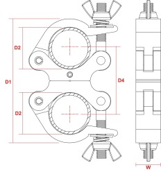 BeamZ BC50-500D Acoplador Giratorio Truss 500 kg 2