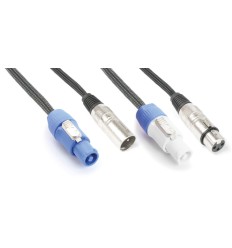 Beamz Pro CX06-2 Cable Combi Alimentación + DMX 2m 2