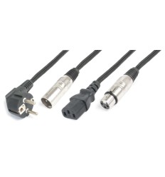 Beamz Pro CX10-20 Cable Combi Shuko-XLR/IEC-XLR 20m